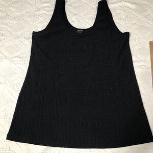 Torrid Black Tank Top Women 2X  Summer Seersucker Crinkle EUC